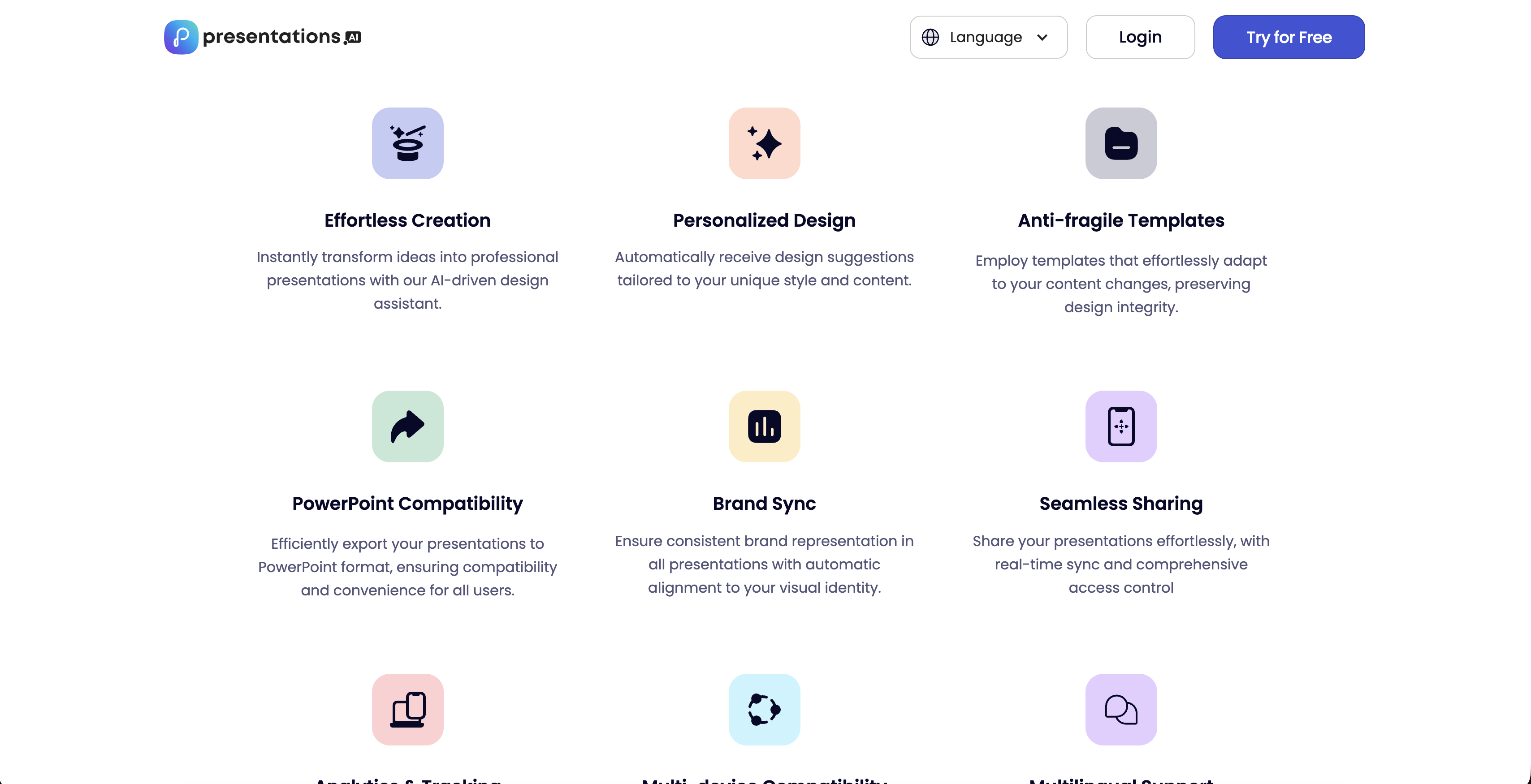 Presentations.ai chat interface building a pitch deck