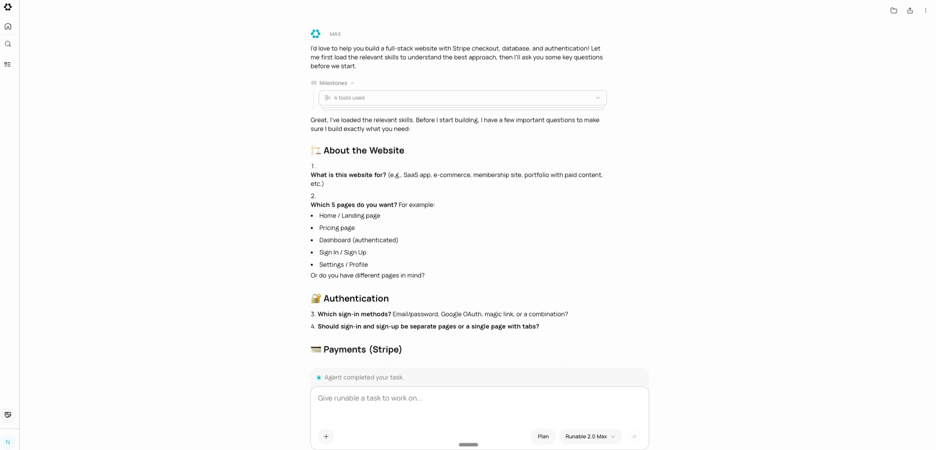 Activating Plan Mode in Runable