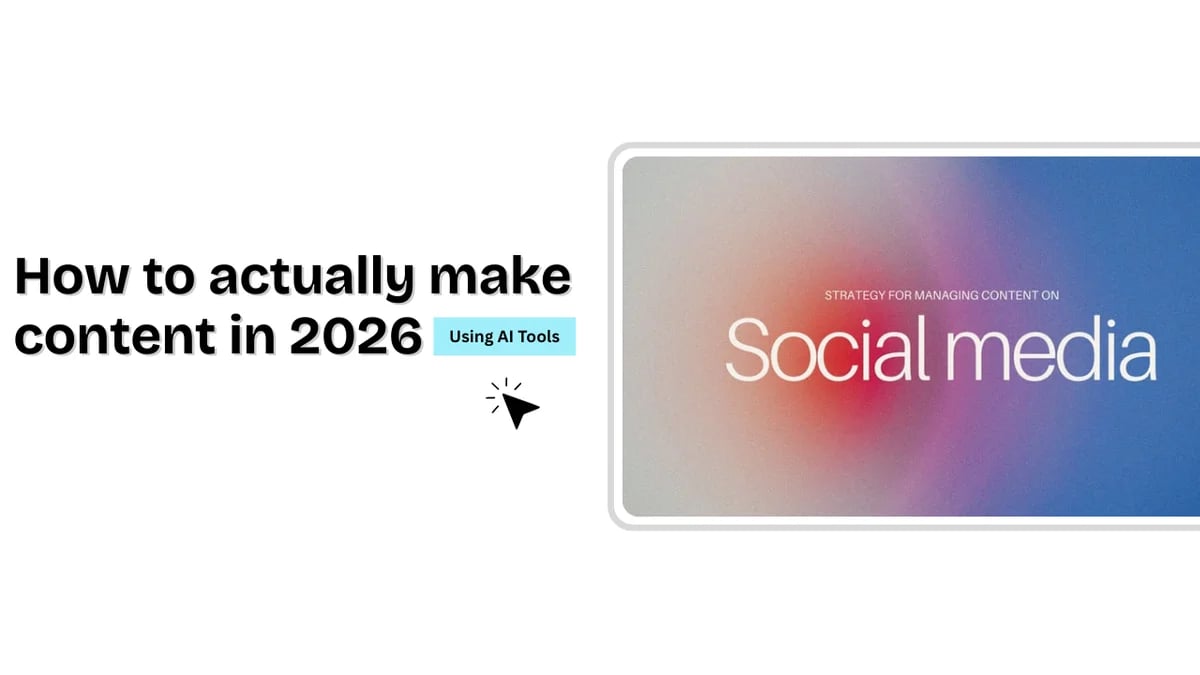 How to actually make content in 2026 using AI